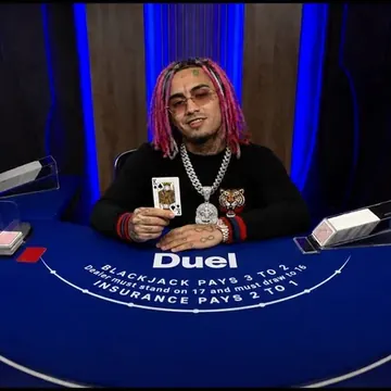 Lil Pump at the Duel blackjack table